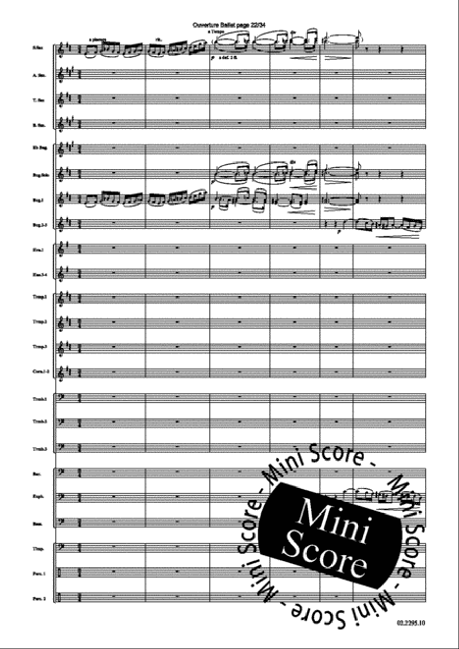 Ouverture de Ballet Fanfare Band scores gallery preview page 26