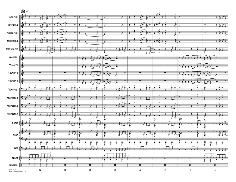 Sharp Dressed Man - Full Score Jazz Ensemble scores gallery preview page 5