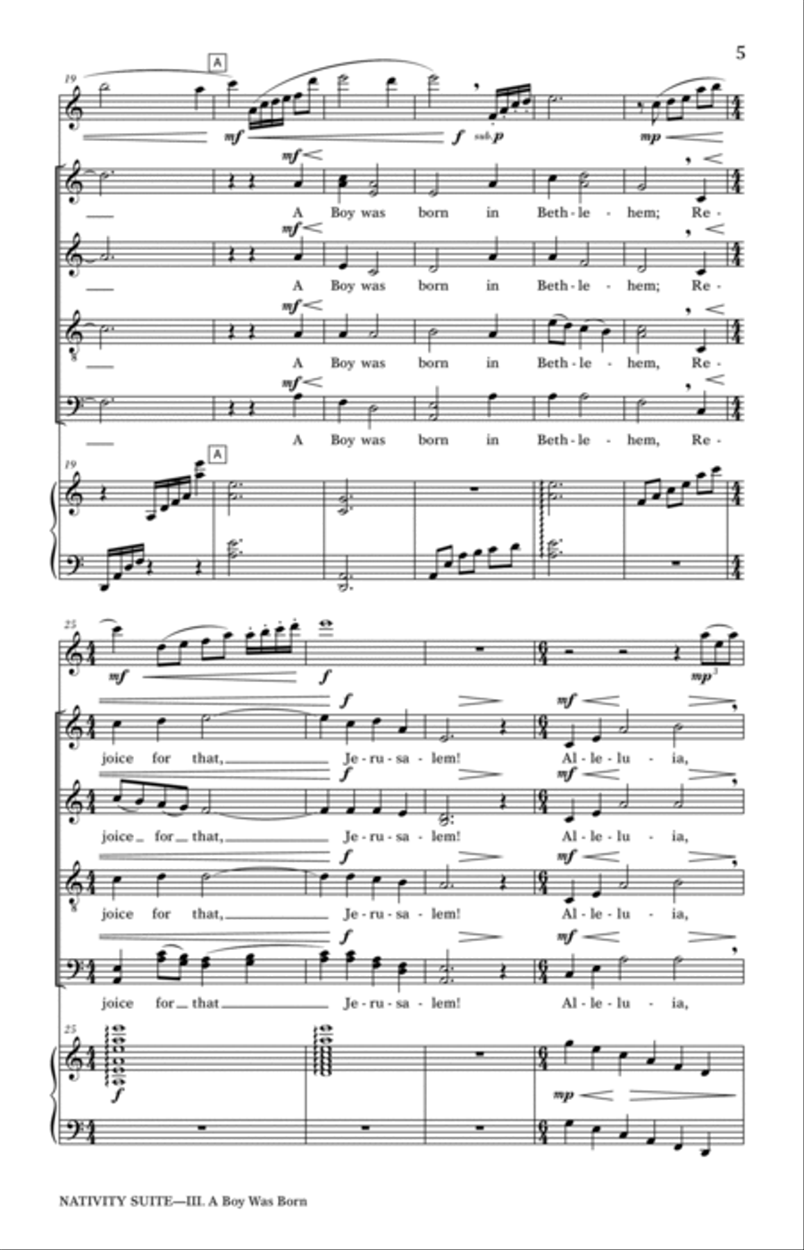 A Boy Was Born 4-Part scores gallery preview page 3