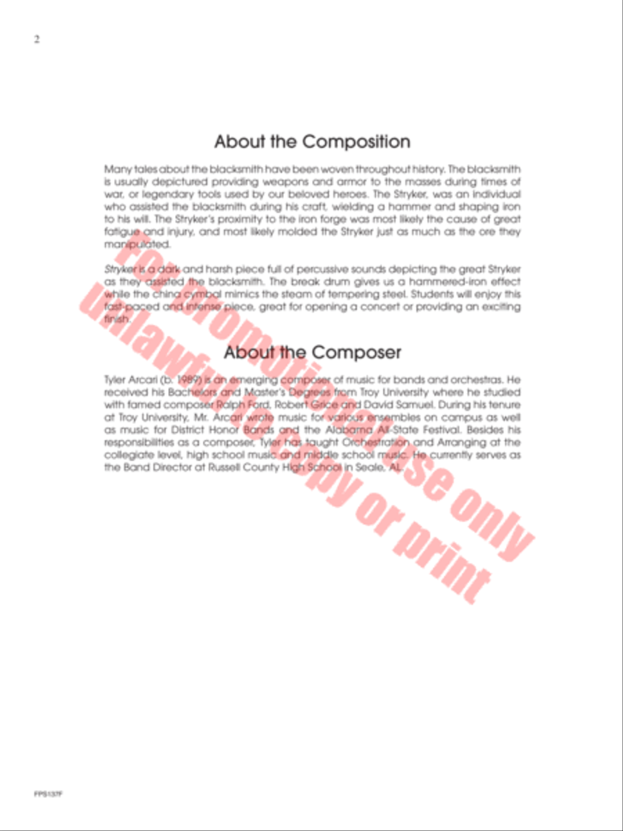 Stryker Concert Band scores gallery preview page 3