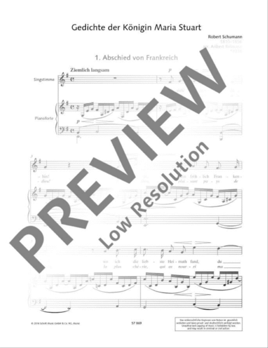 Poems of Queen Mary Stuart Soprano Voice scores gallery preview page 9