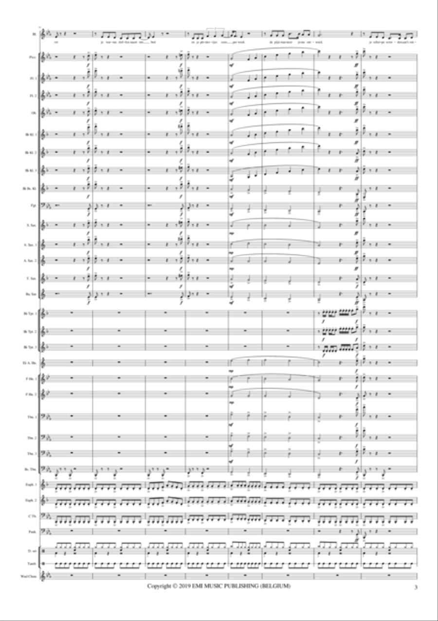 Dag Vreemde Man Concert Band scores gallery preview page 3
