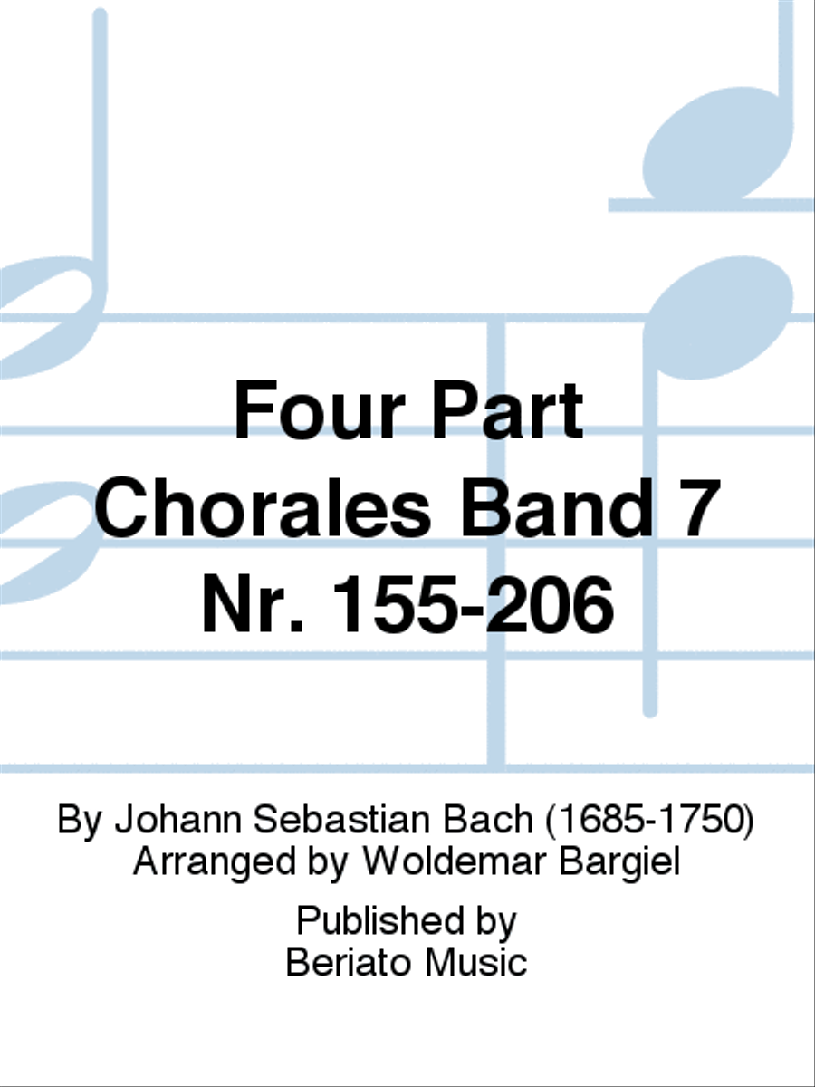 Four Part Chorales Band 7 Nr. 155-206 4-Part scores gallery preview page 1
