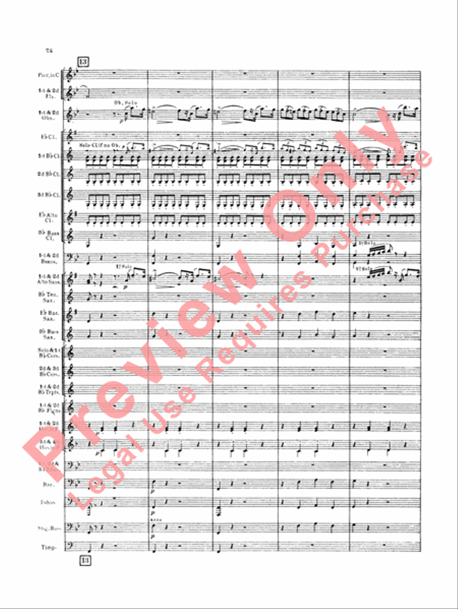 Italian in Algiers (Overture) Concert Band scores gallery preview page 25