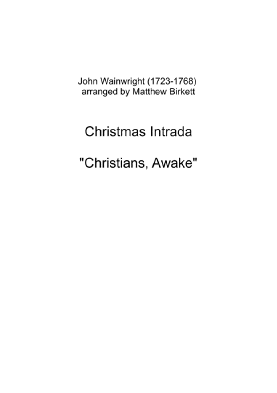 Book cover for Christmas Intrada - "Christians, Awake"