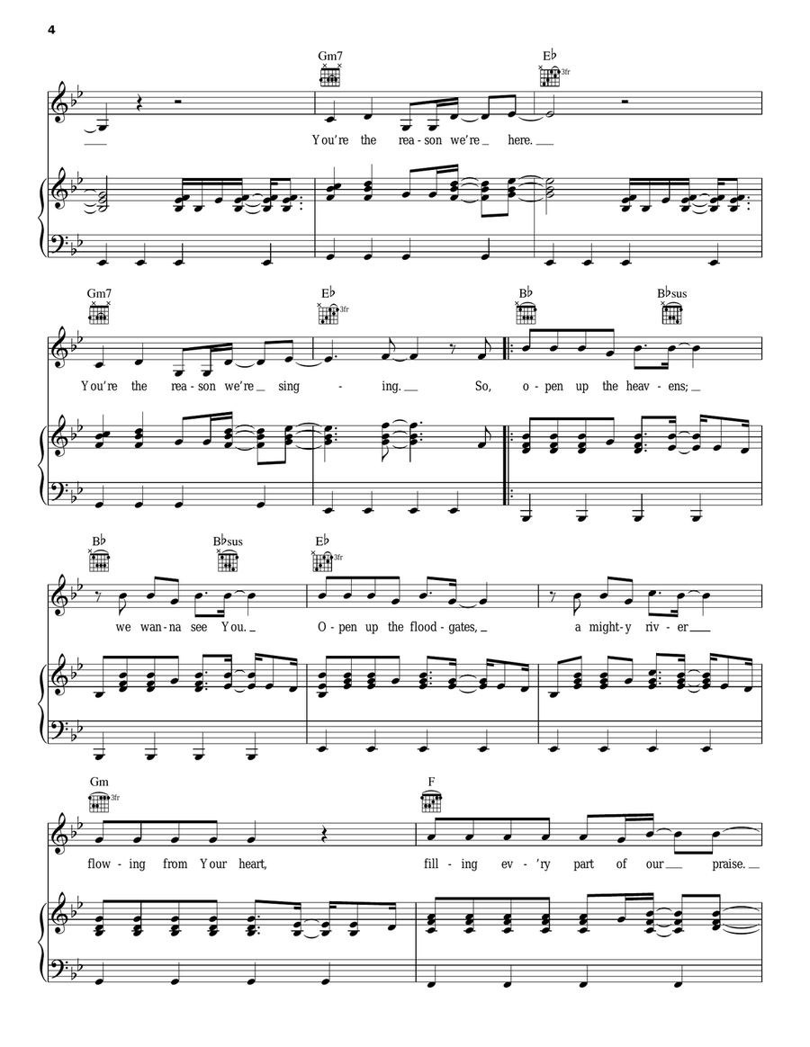 Open Up The Heavens Piano, Vocal, Guitar scores gallery preview page 4