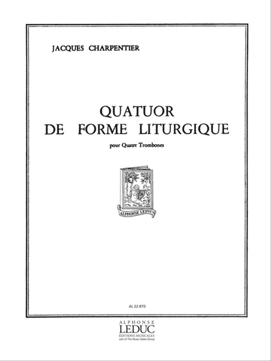 Quatuor De Forme Liturgique (trombones 4) Trombone Solo scores gallery preview page 1