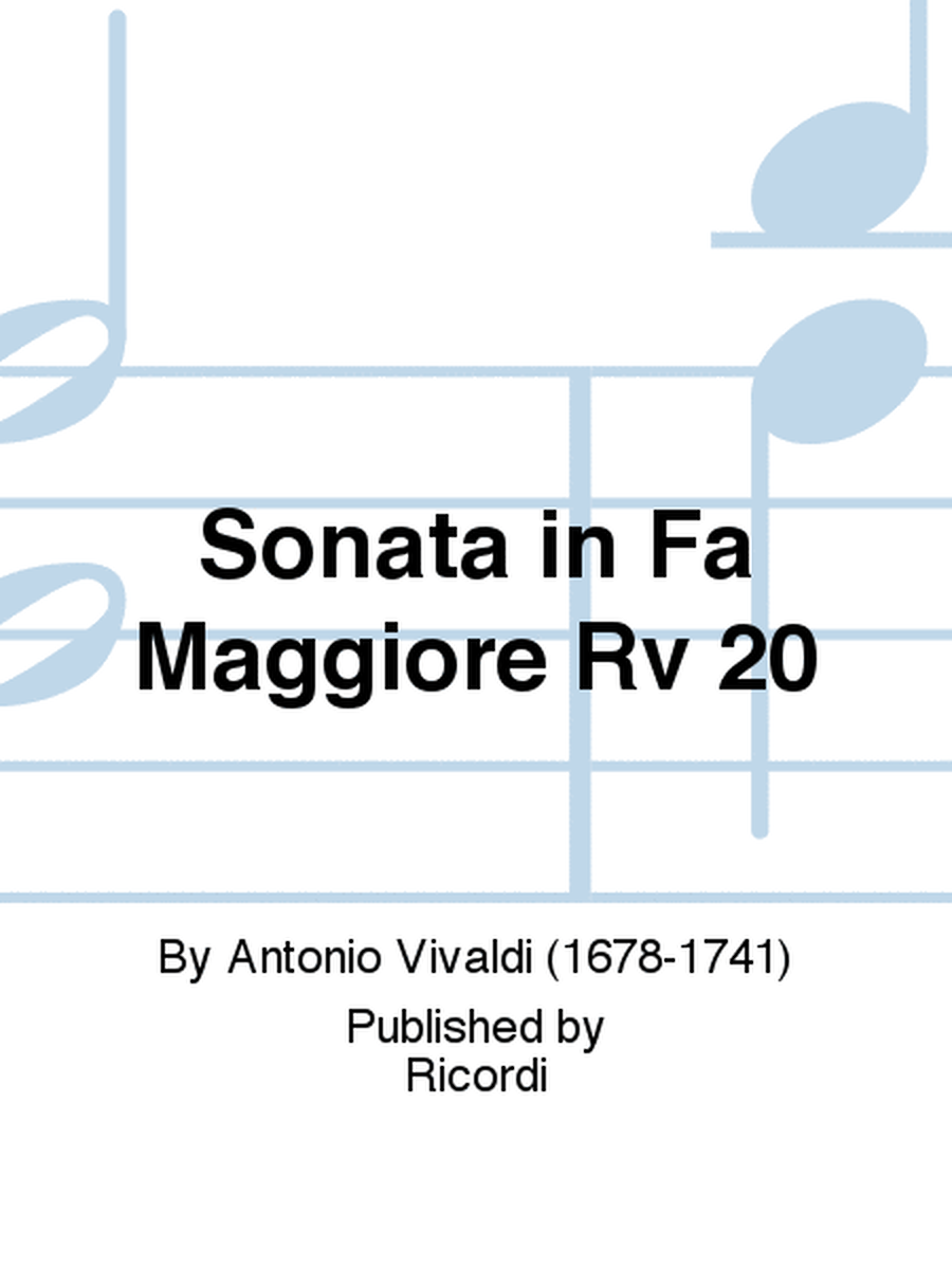 Sonata per Violino e BC in Fa Rv 20