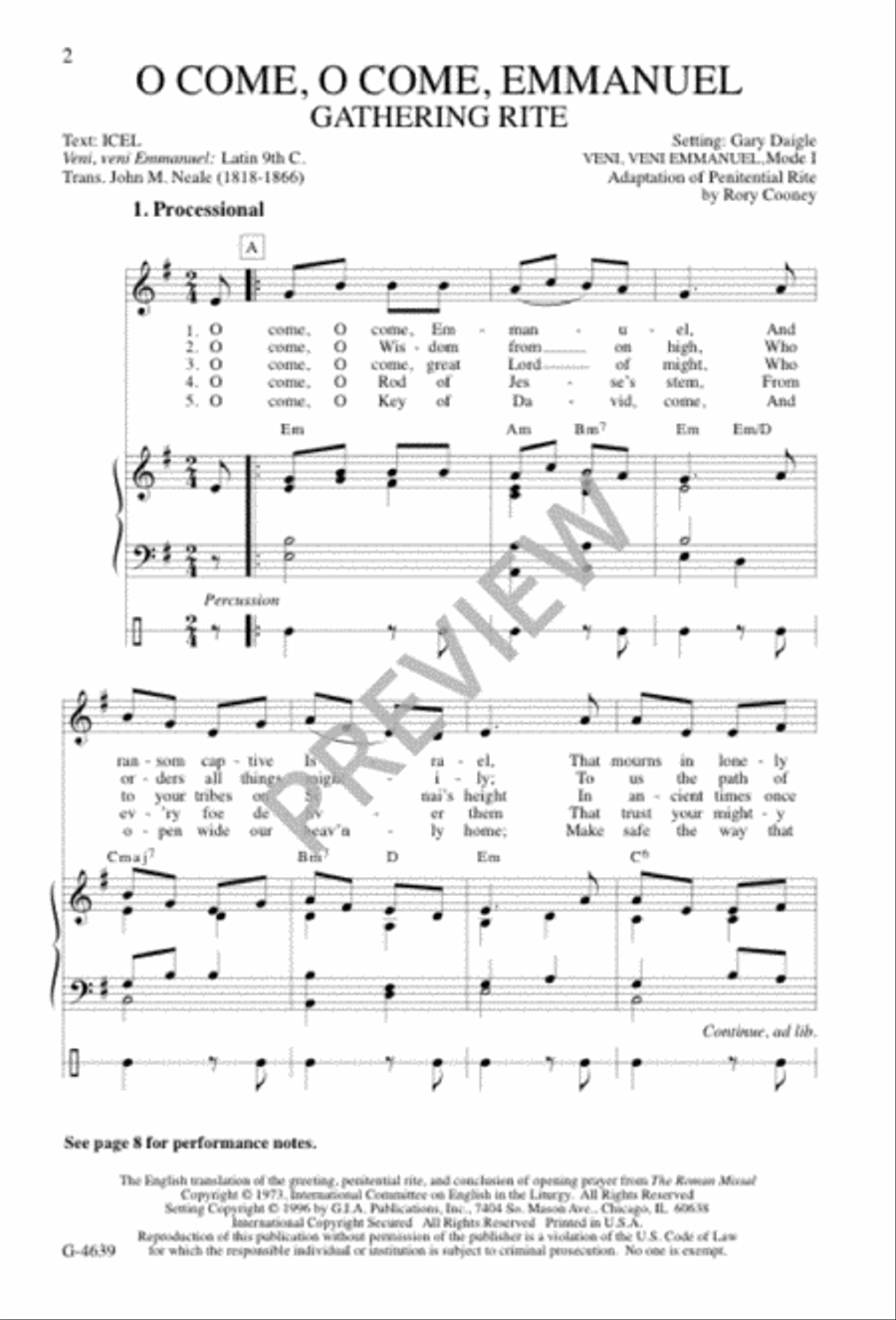 O Come, O Come, Emmanuel 4-Part scores gallery preview page 2