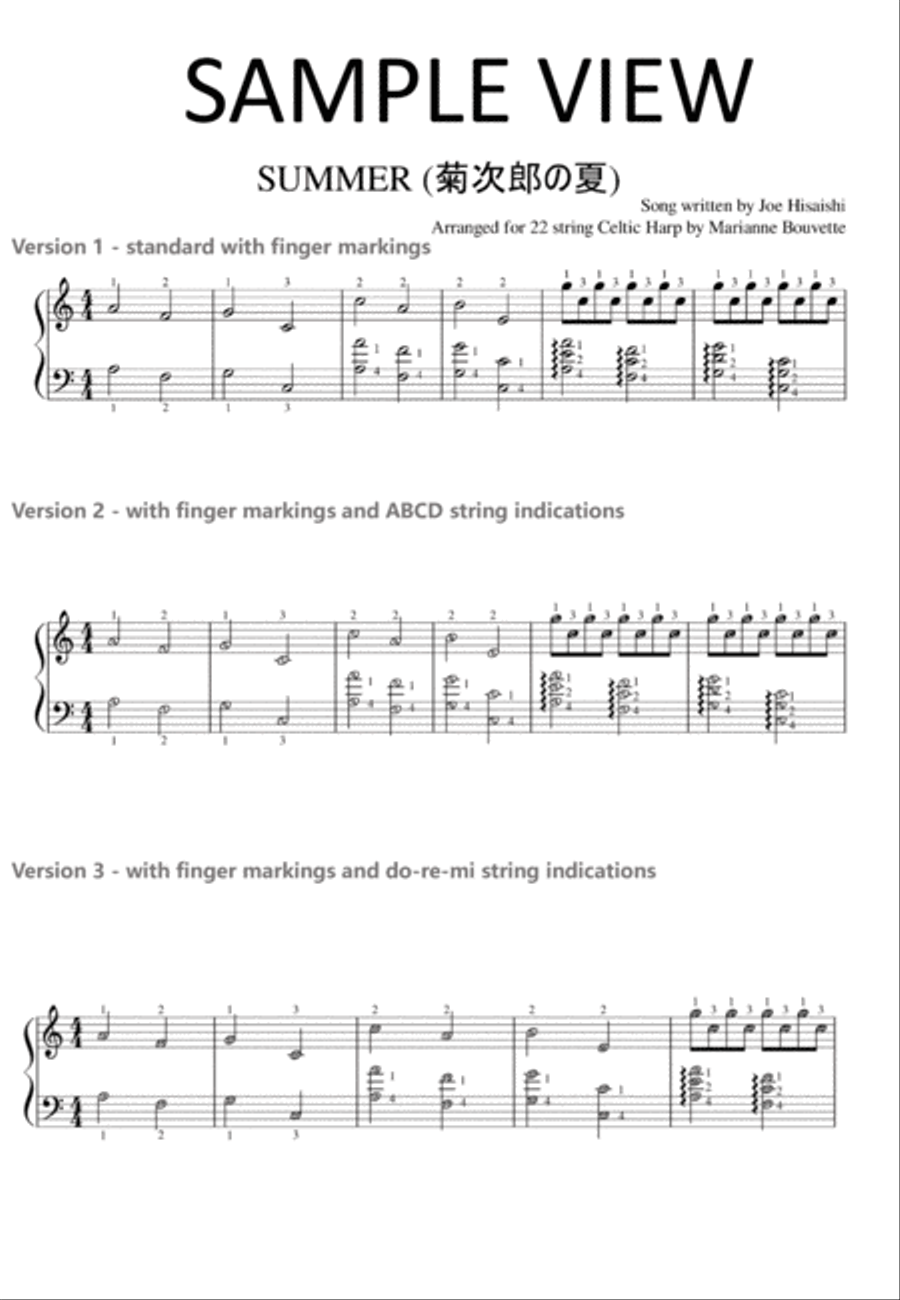 Summer Harp scores gallery preview page 3