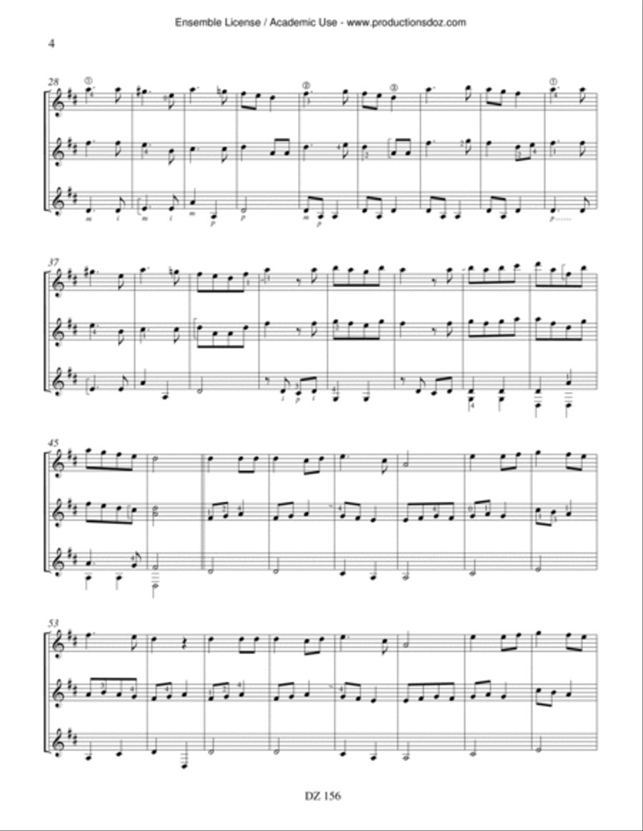 Pour jouer à trois Guitar Ensemble scores gallery preview page 4