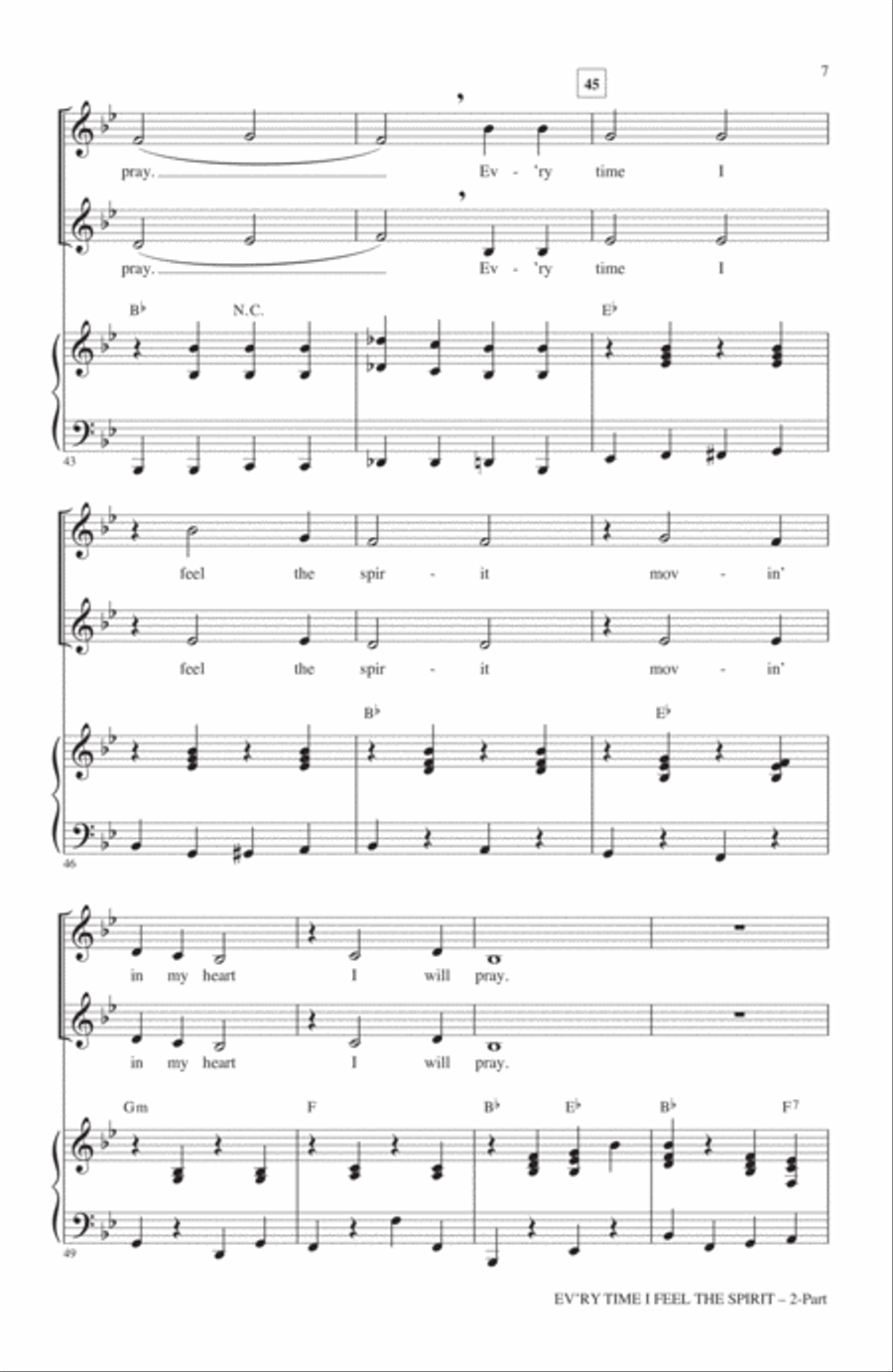 Every Time I Feel The Spirit 2-Part scores gallery preview page 5