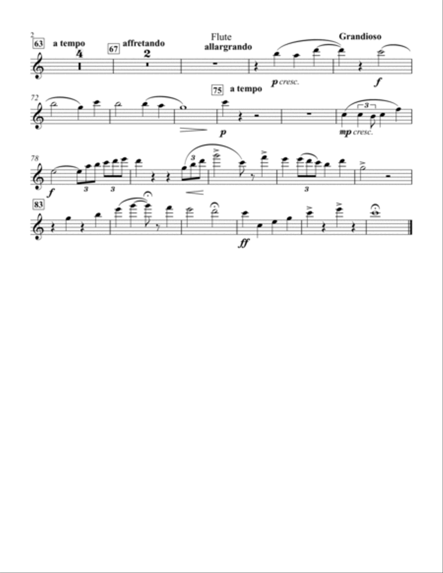 The Holy City for Medium High Voice and Chamber Ensemble in C Major, Set of Parts Large Ensemble scores gallery preview page 2