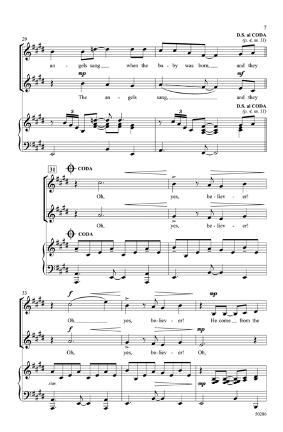 The Virgin Mary Had a Baby Boy Choir scores gallery preview page 6