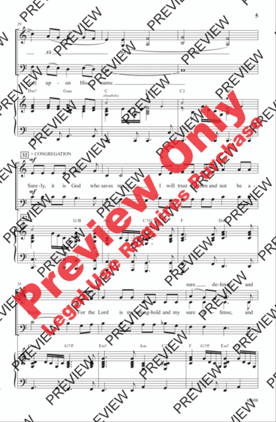 The First Song of Isaiah 3-Part scores gallery preview page 5