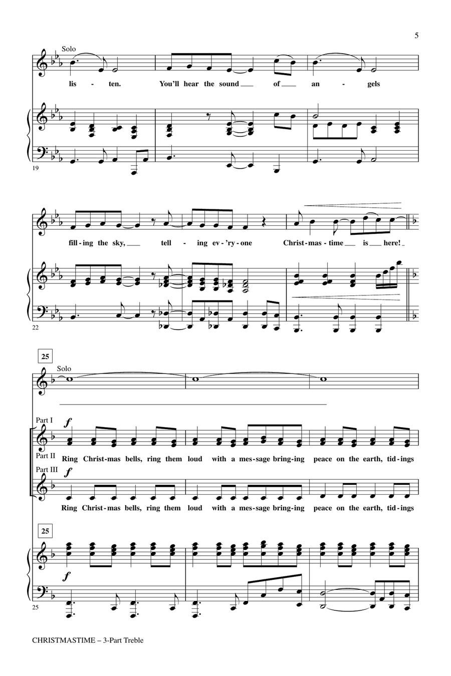 Christmastime Christmastime 3-Part scores gallery preview page 3