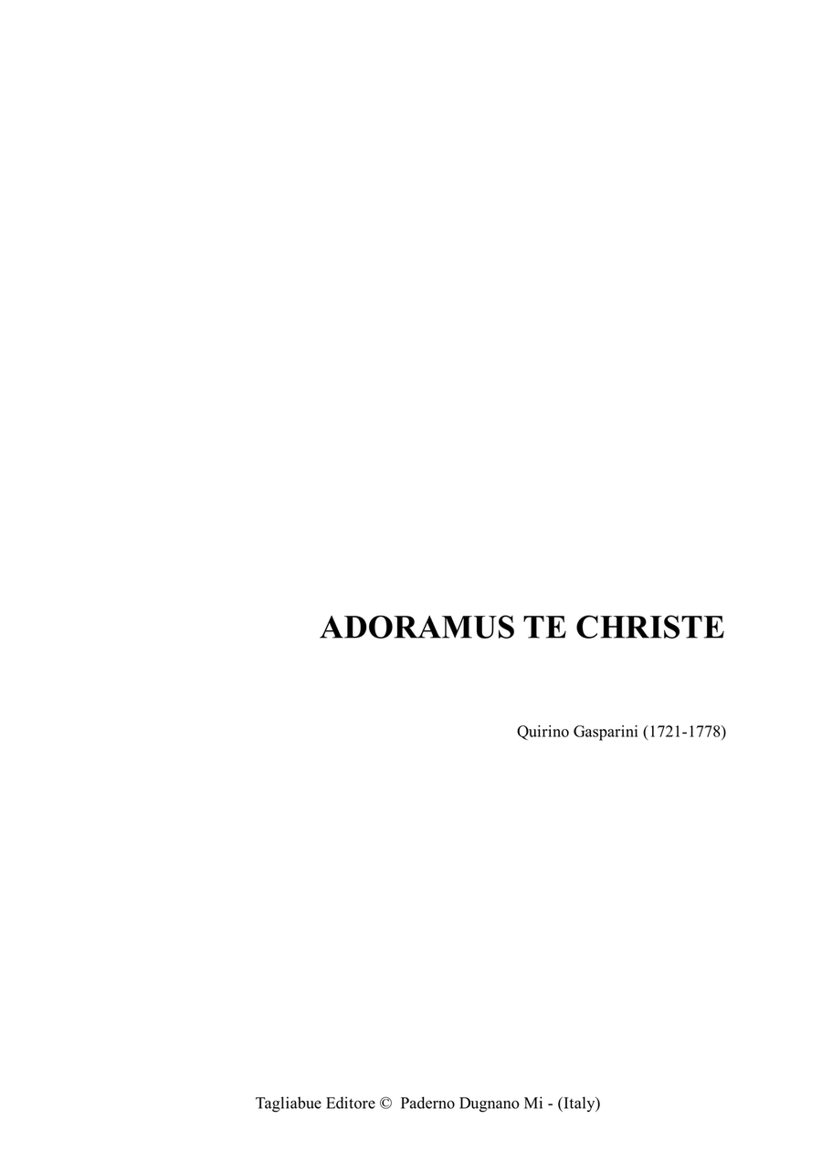 ADORAMUS TE CHRISTE - Q. Gasparini. - For SATB Choir image number null