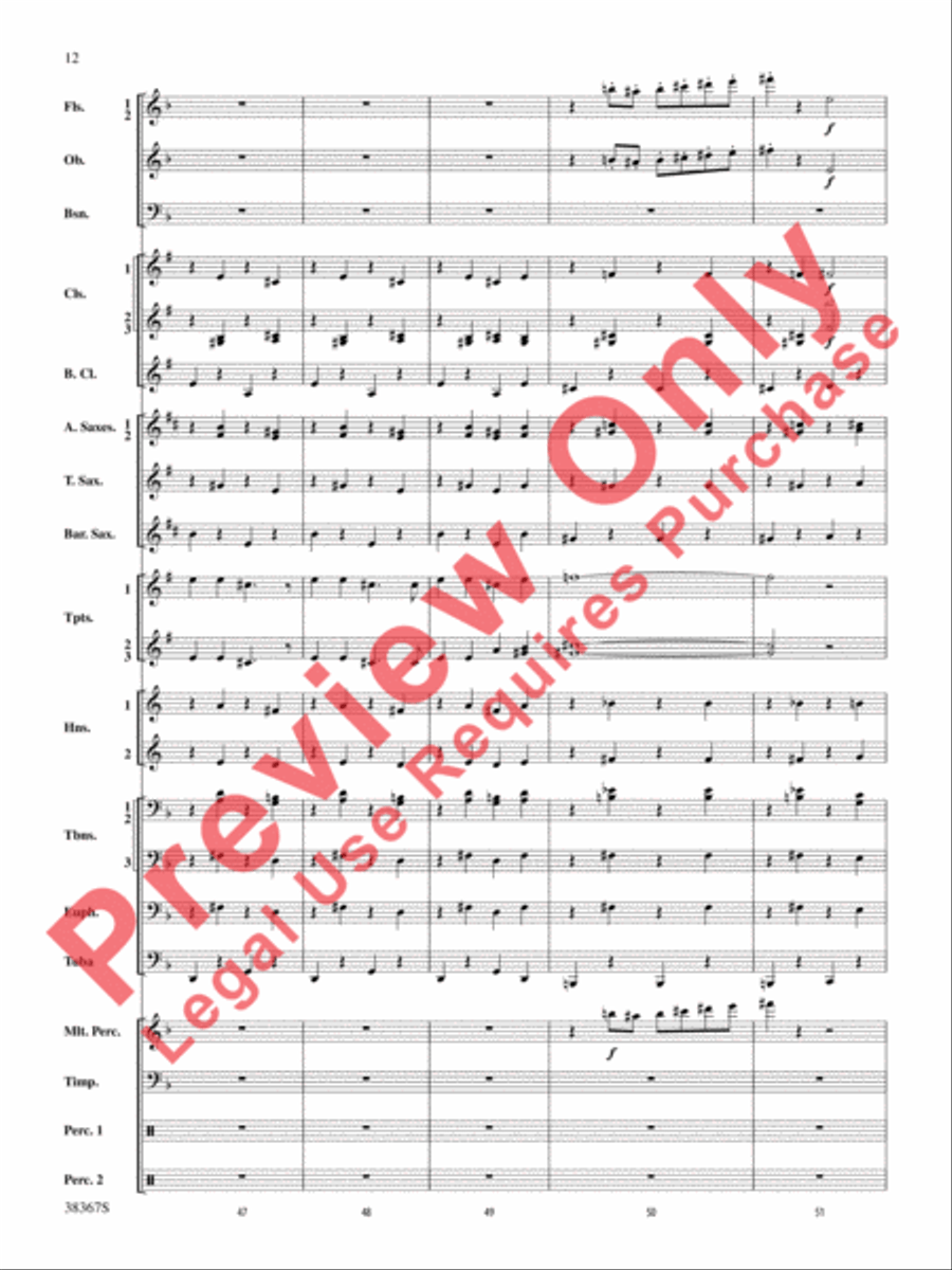 Highlights from Porgy and Bess Concert Band scores gallery preview page 13