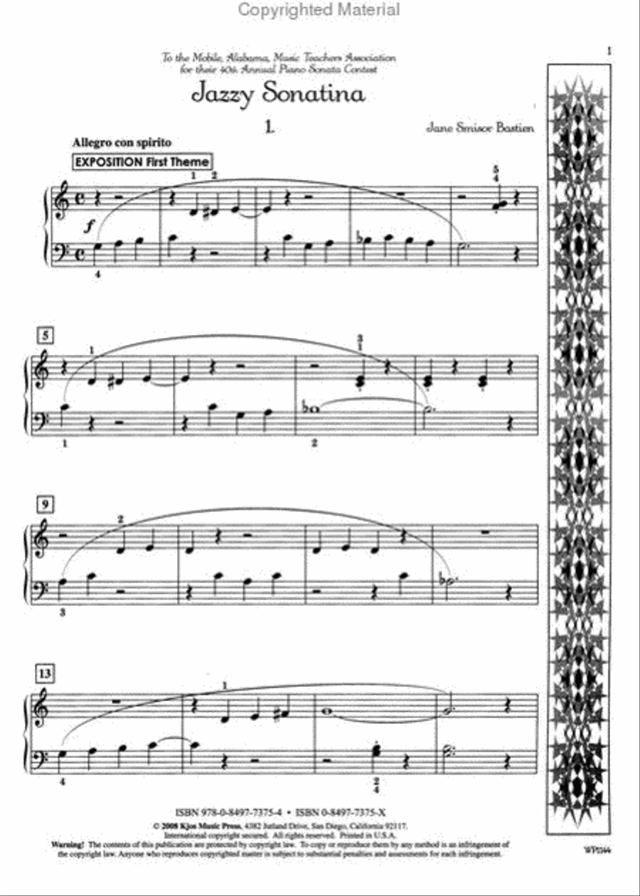 Jazzy Sonatina Jazzy Sonatina Piano Method scores gallery preview page 2