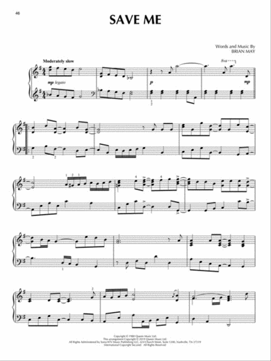 Queen – Piano Solo Collection Piano Solo scores gallery preview page 6