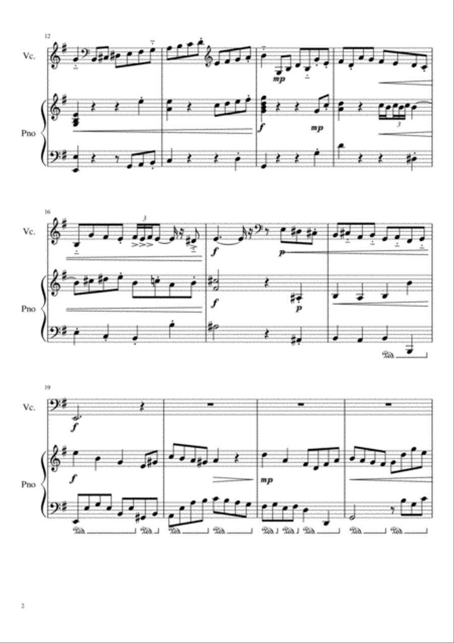 Cello Sonata in Em Cello Sonata in Em Piano scores gallery preview page 2
