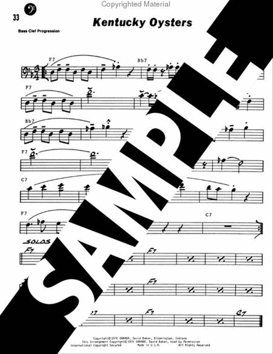 Volume 10 - David Baker Alto Saxophone scores gallery preview page 5