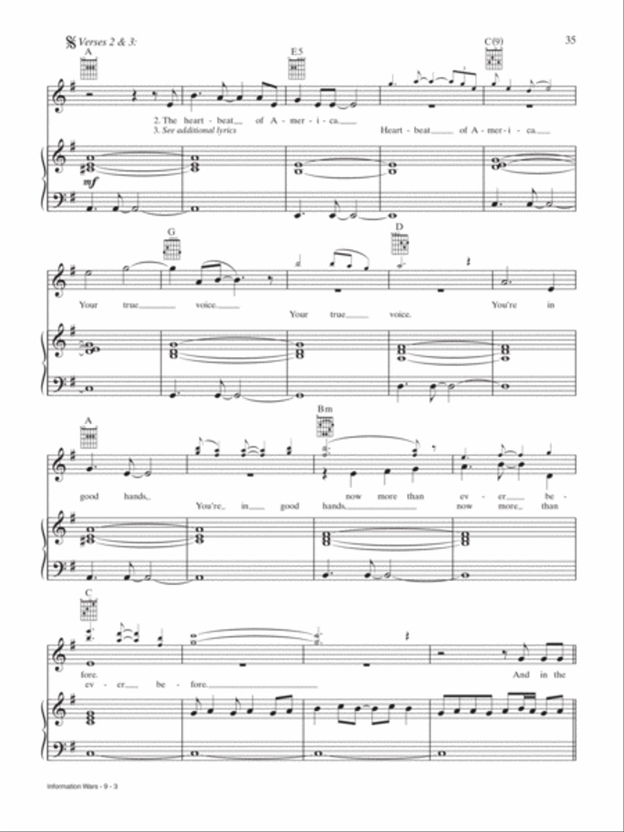 Information Wars Piano, Vocal, Guitar scores gallery preview page 3