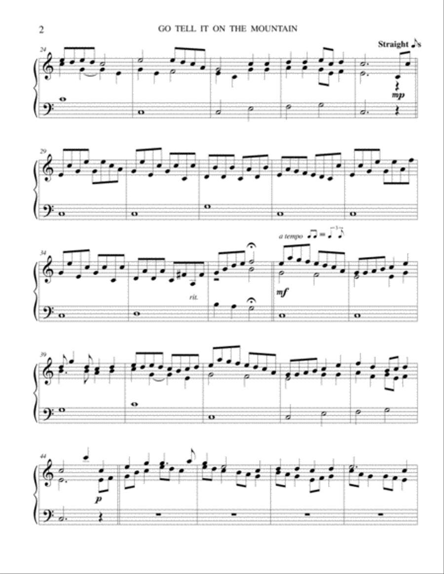 Go Tell It on the Mountain (GO TELL IT ON THE MOUNTAIN) Carillon scores gallery preview page 2