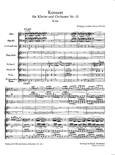 Piano Concerto [No. 15] in Bb major K. 450