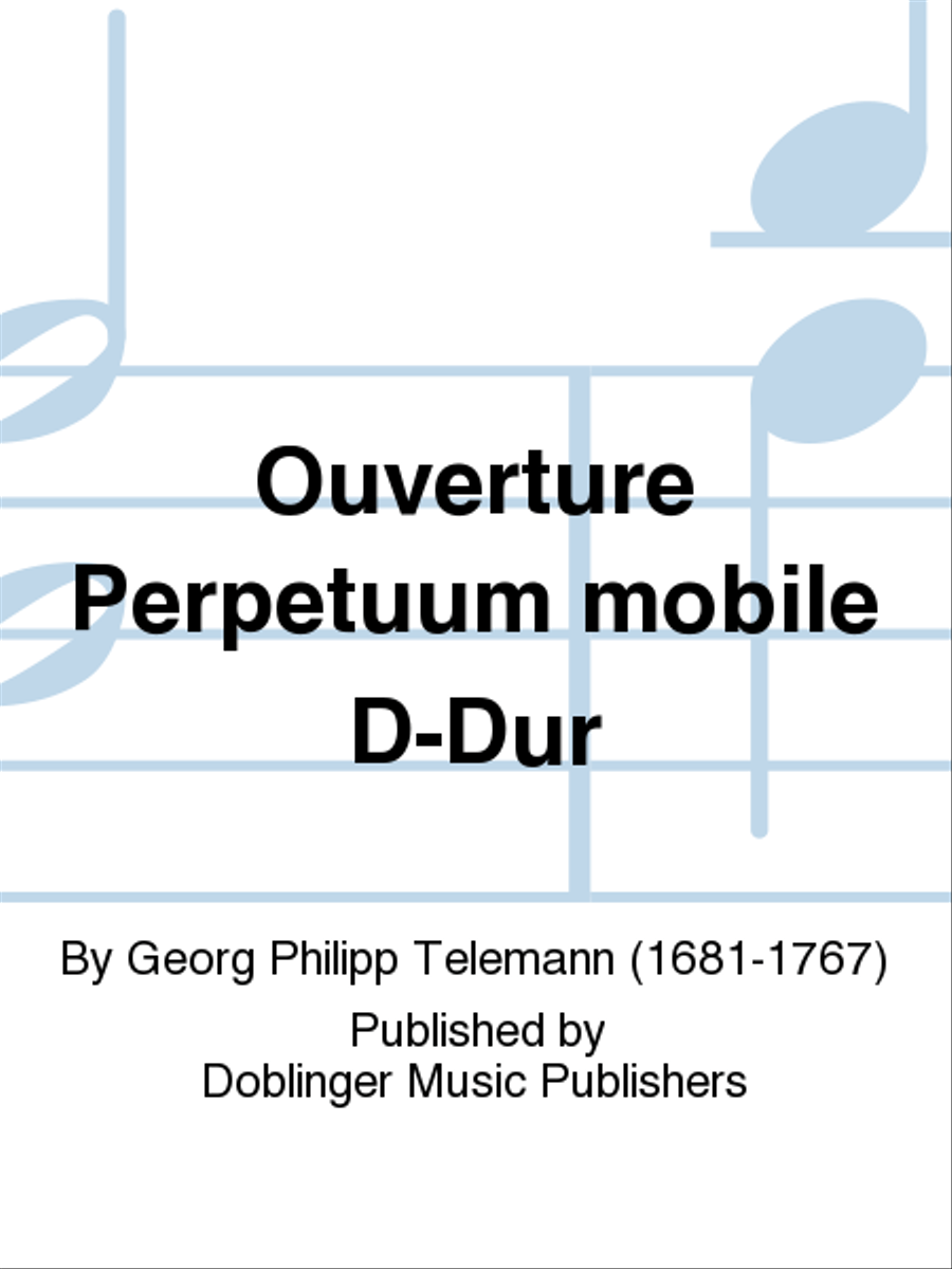 Ouverture Perpetuum mobile D-Dur Basso Continuo scores gallery preview page 1