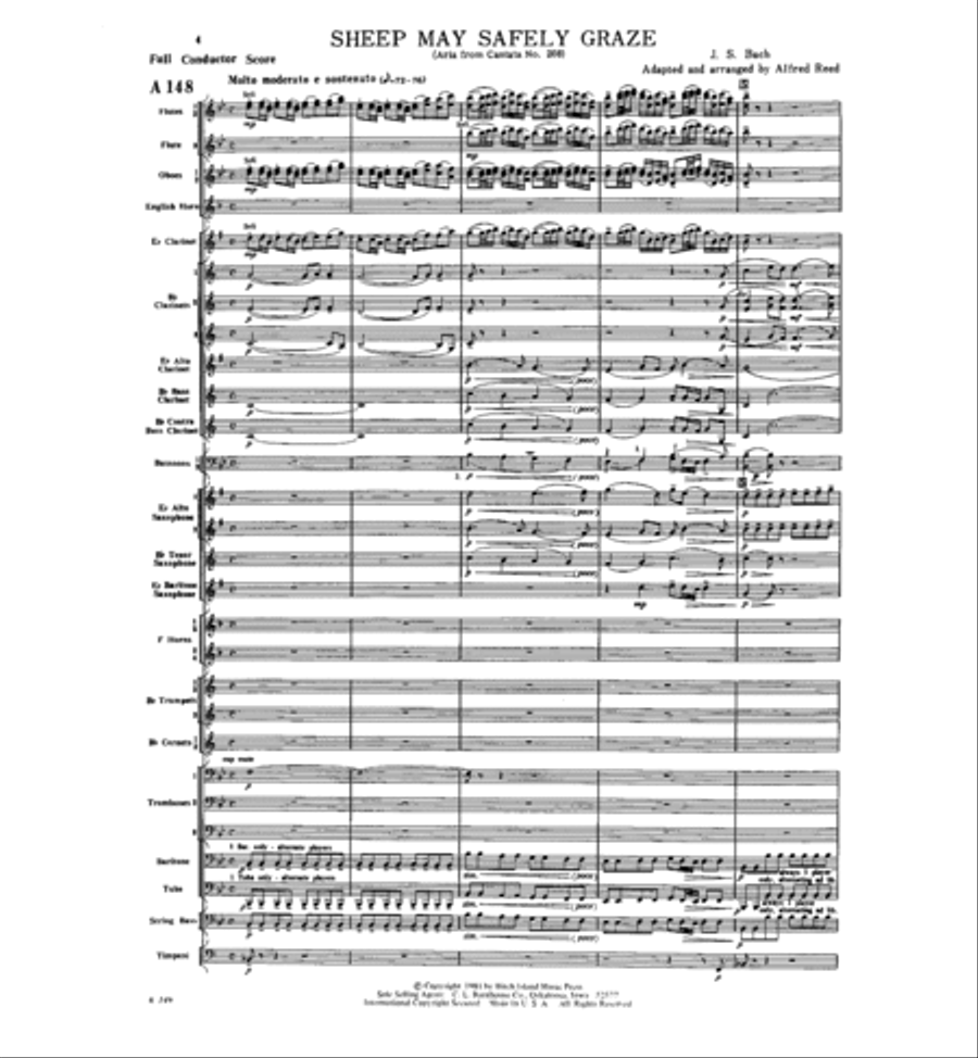 Sheep May Safely Graze Concert Band scores gallery preview page 2