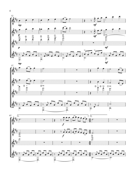 Three Entertainments (Guitar Quartet) - Score and Parts image number null