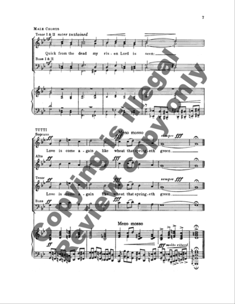 Now The Green Blade Riseth 4-Part scores gallery preview page 6