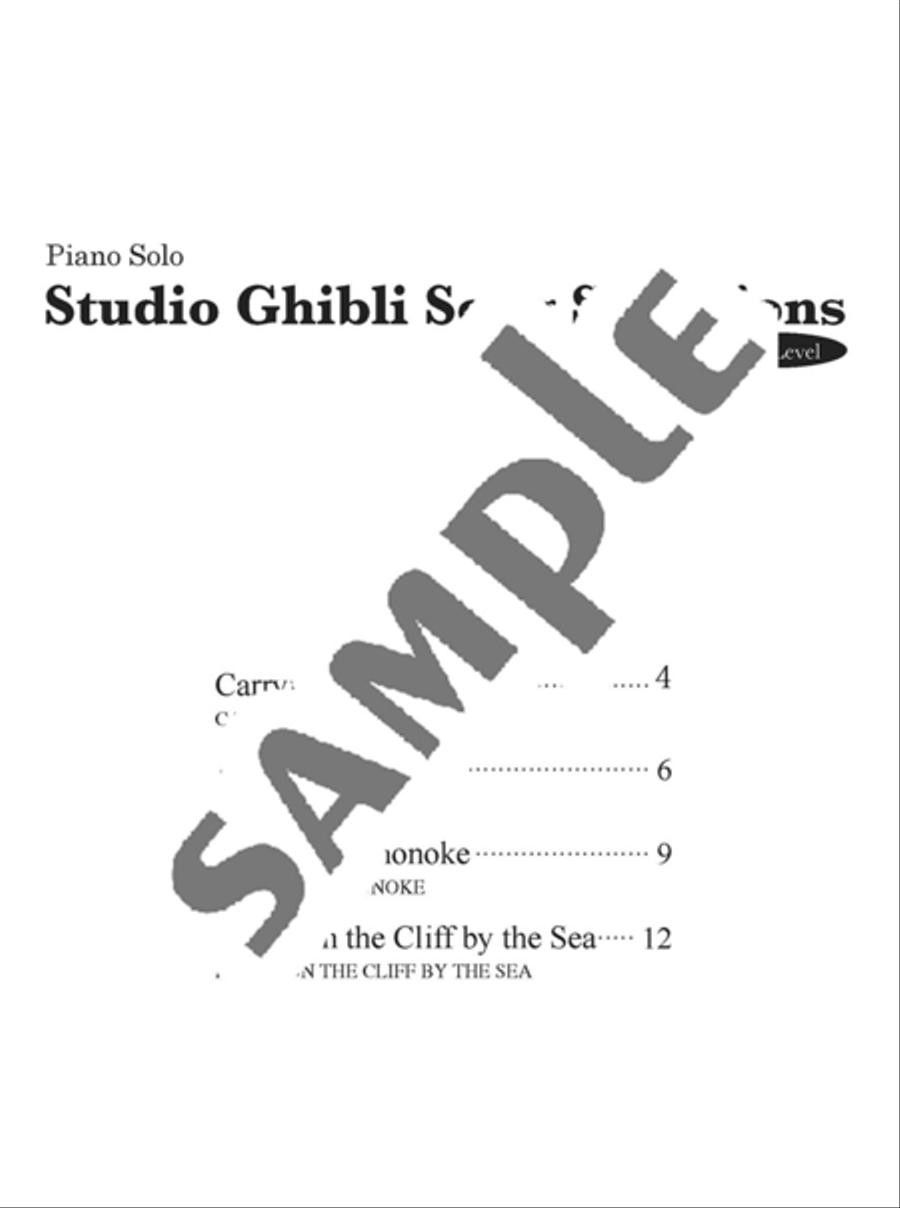 Studio Ghibli Song Selections Easy Level/English Version Voice scores gallery preview page 2