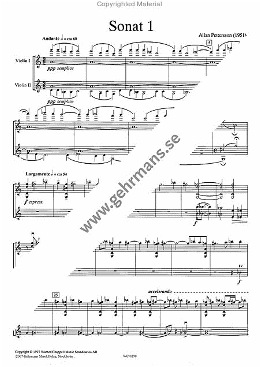 Sju Sonater Violin Solo scores gallery preview page 2