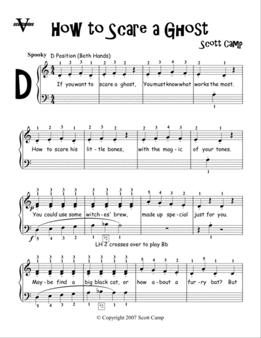How to Scare a Ghost Piano Method scores gallery preview page 1
