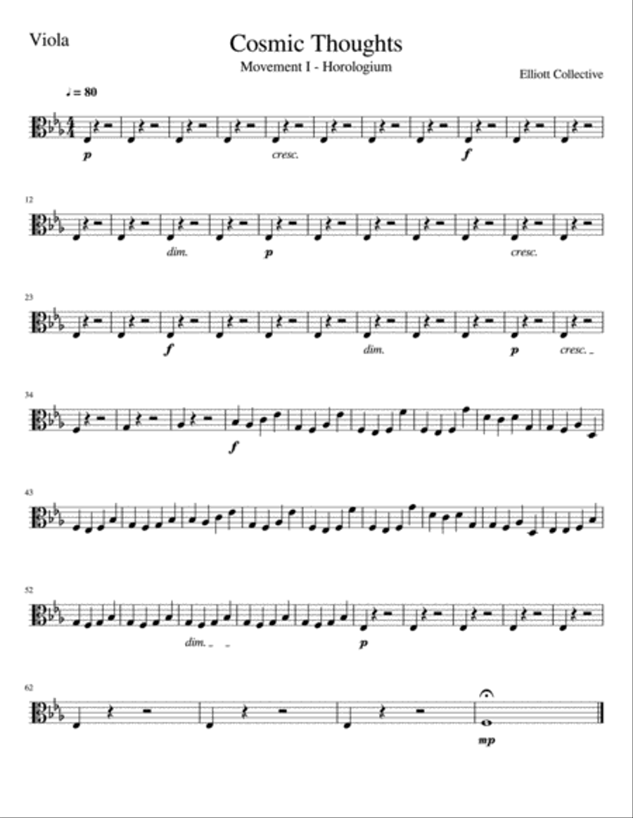 Cosmic Thoughts Cosmic Thoughts String Quartet scores gallery preview page 6