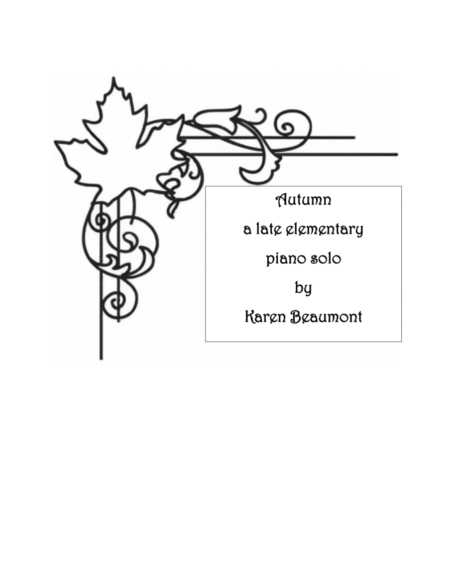 Autumn Easy Piano scores gallery preview page 1