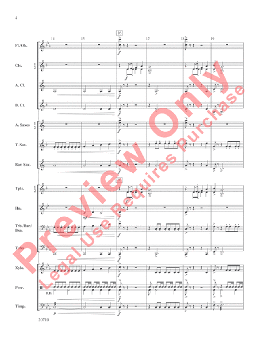 In Darkest Night Concert Band scores gallery preview page 5
