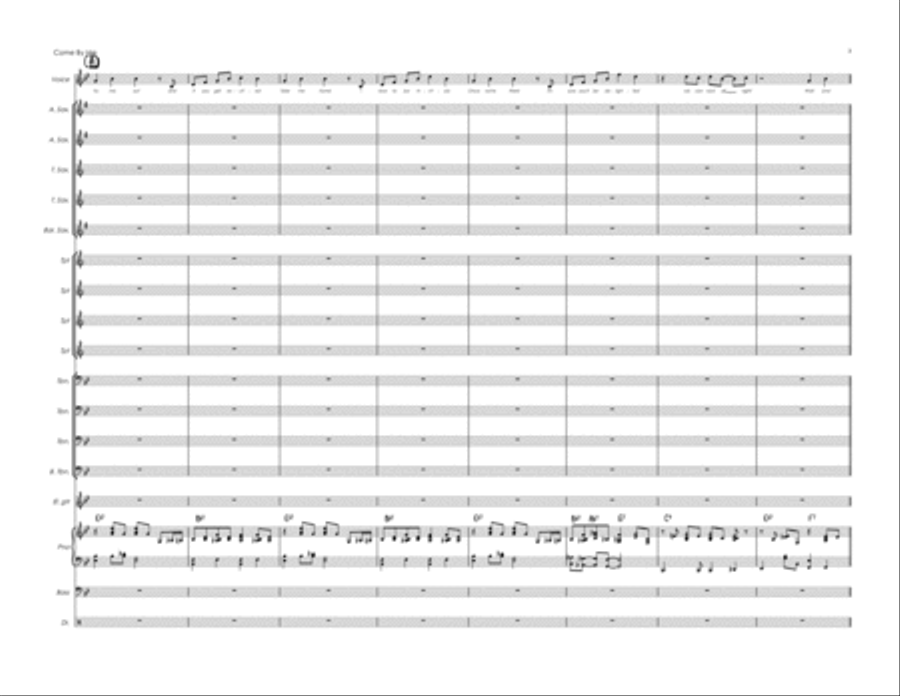 Come By Me Come By Me Jazz Ensemble scores gallery preview page 3