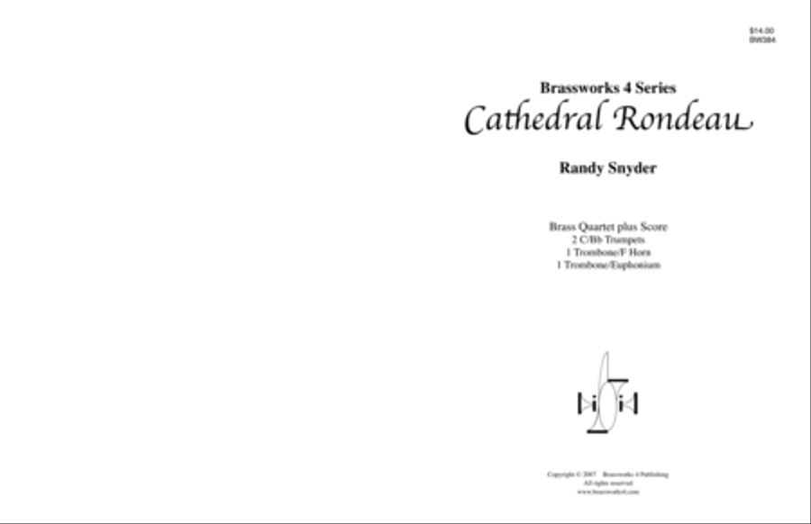 Cathedral Rondeau Cathedral Rondeau Brass Quartet scores gallery preview page 1