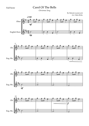 Carol Of The Bells (Christmas Song) for Oboe & English Horn Duo