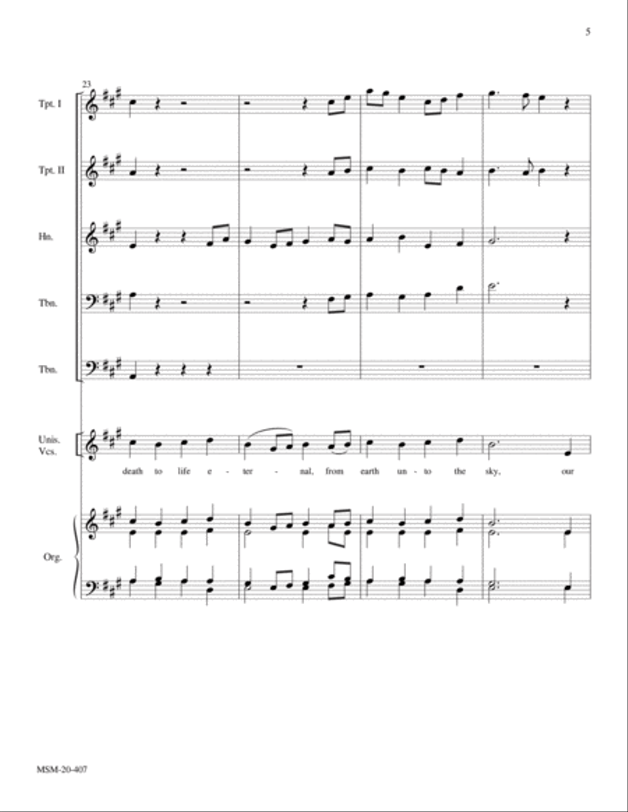 The Day of Resurrection! (Ellacombe) Choir scores gallery preview page 5