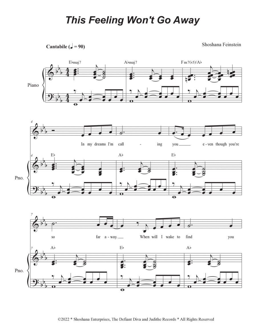 This Feeling Won't Go Away Voice scores gallery preview page 1
