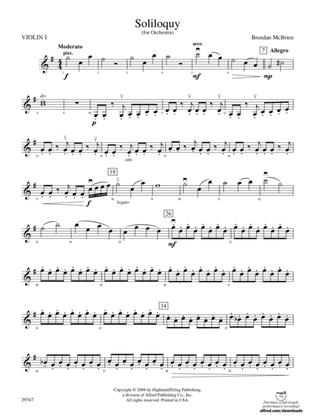 Soliloquy for Orchestra: 1st Violin