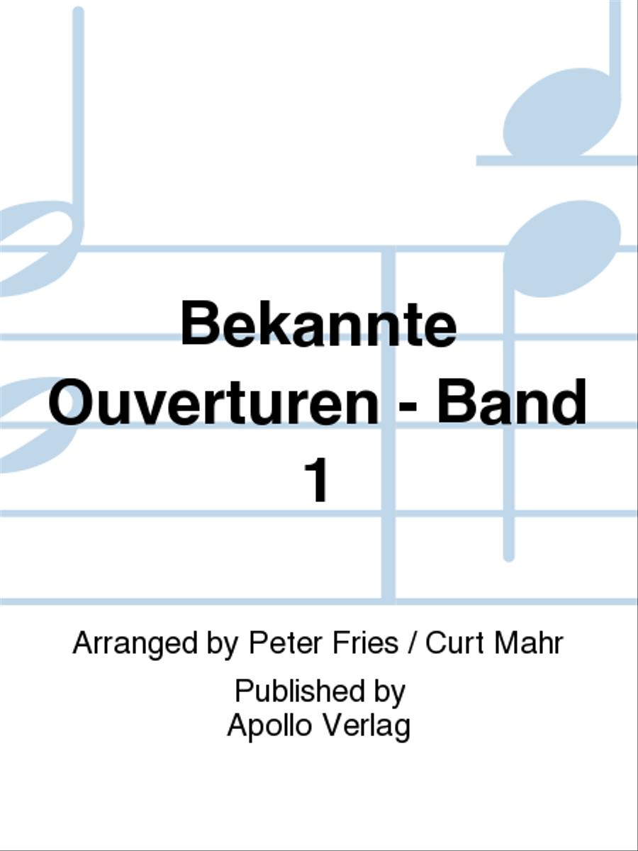 Bekannte Ouvertüren Vol. 1 Accordion scores gallery preview page 1