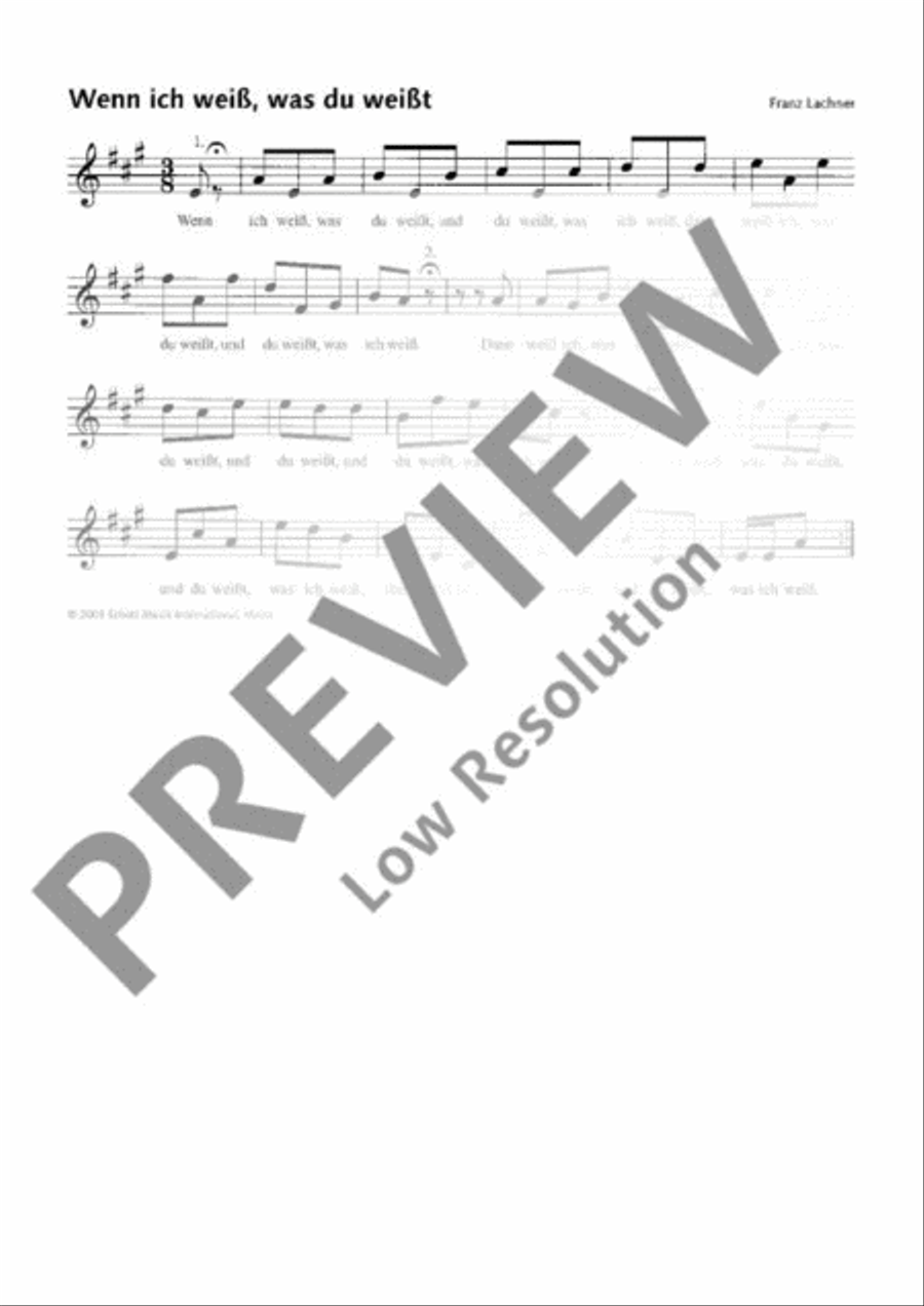 Wenn ich weiß, was du weißt Soprano Recorder scores gallery preview page 2