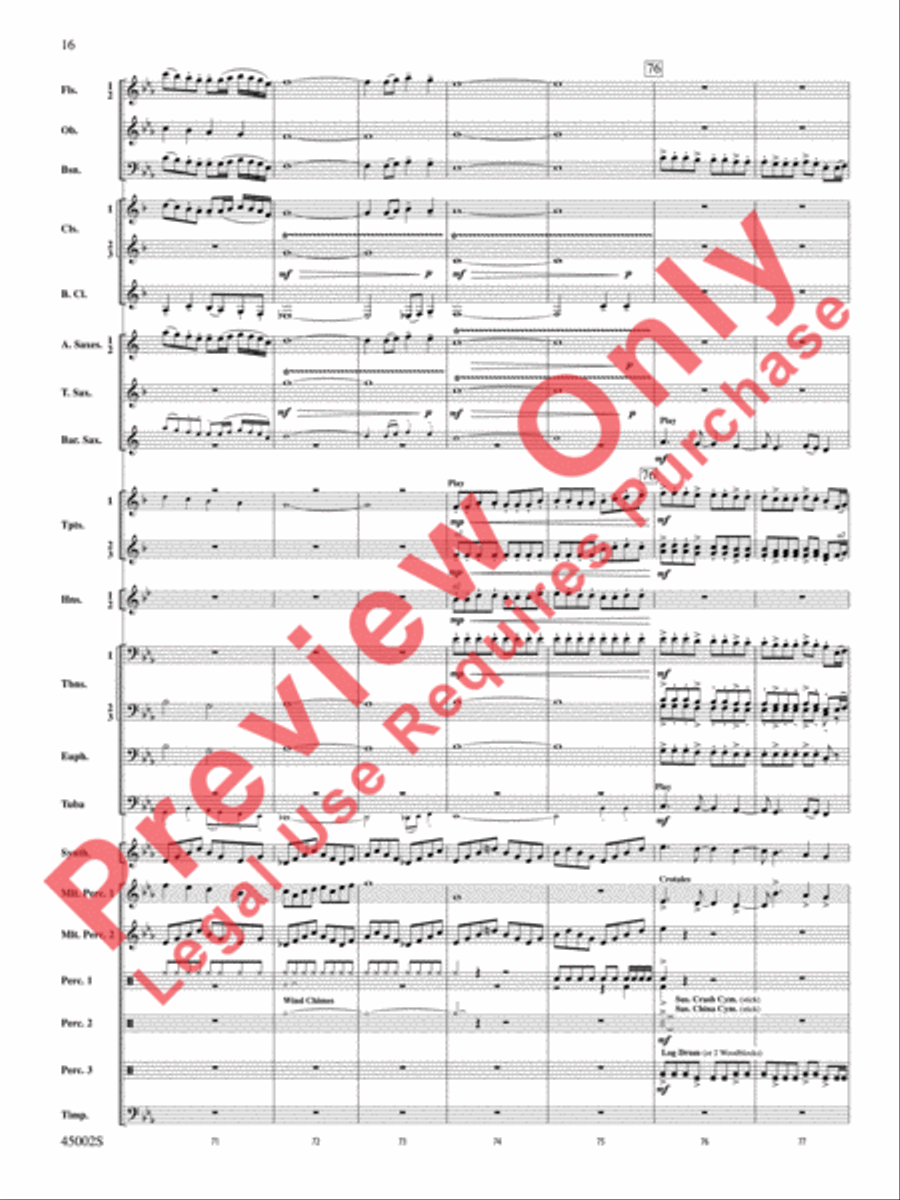 Winds of Change Concert Band scores gallery preview page 17
