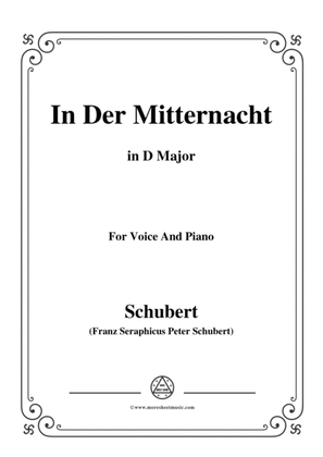 Schubert-In der Mitternacht,in D Major,for Voice&Piano