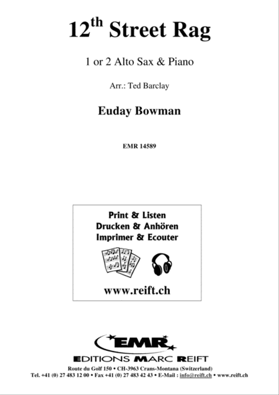 12th Street Rag Alto Saxophone scores gallery preview page 2